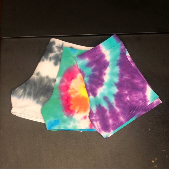 Tie Dye Cotton Dance Shorts - Picture 2 of 3